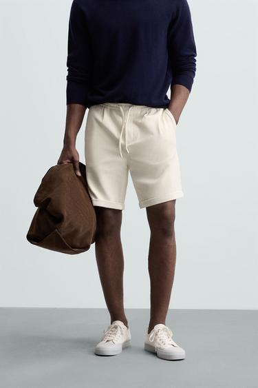 COMFORT BERMUDA SHORTS - Mid-ecru by Zara