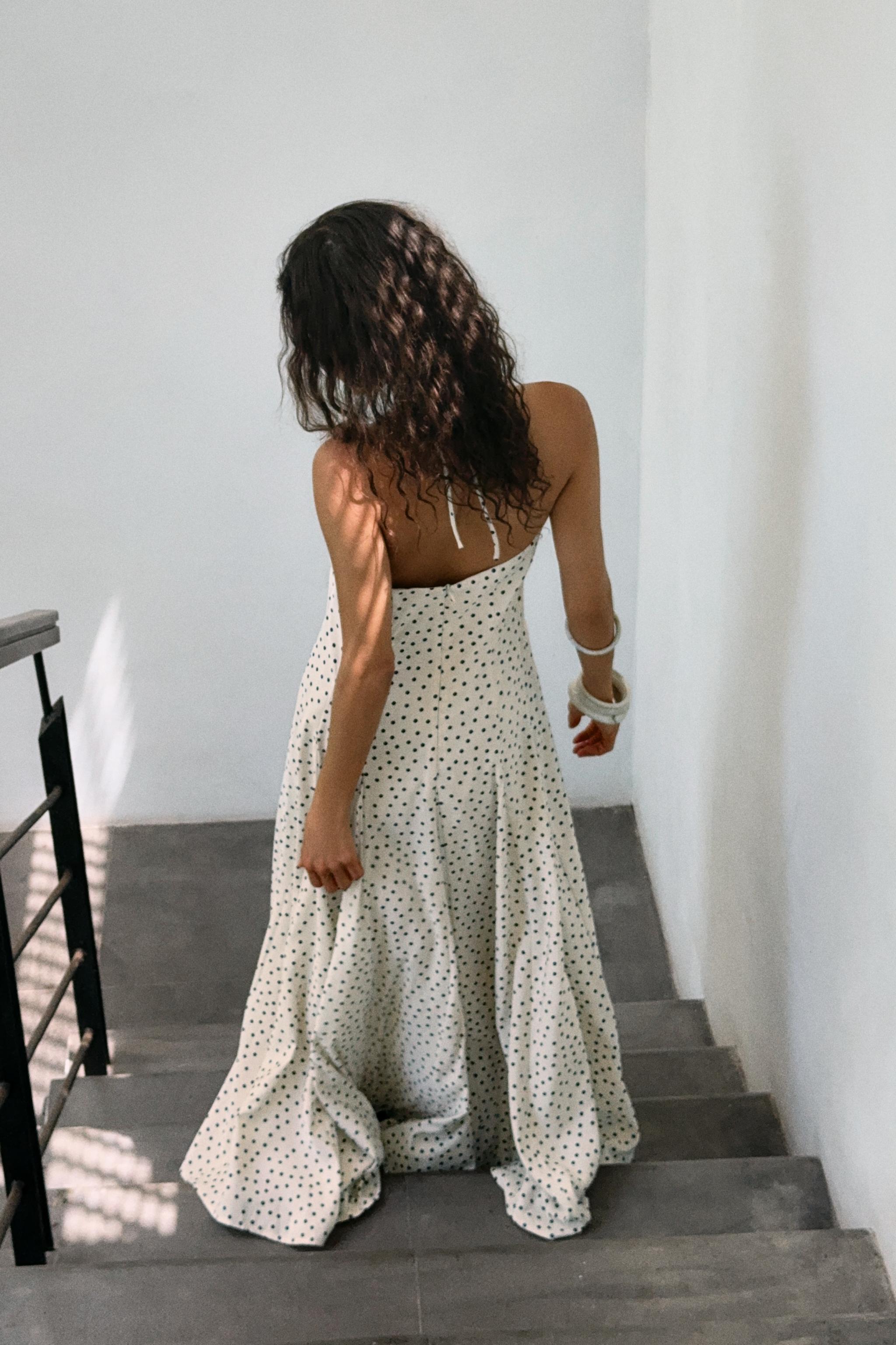 POLKA DOT MIDI DRESS