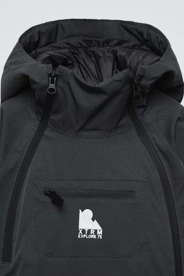 WATER-REPELLENT AND WINDPROOF RECCO® SYSTEM KANGAROO JACKET - SKI COLLECTION - Black by Zara - Image 3