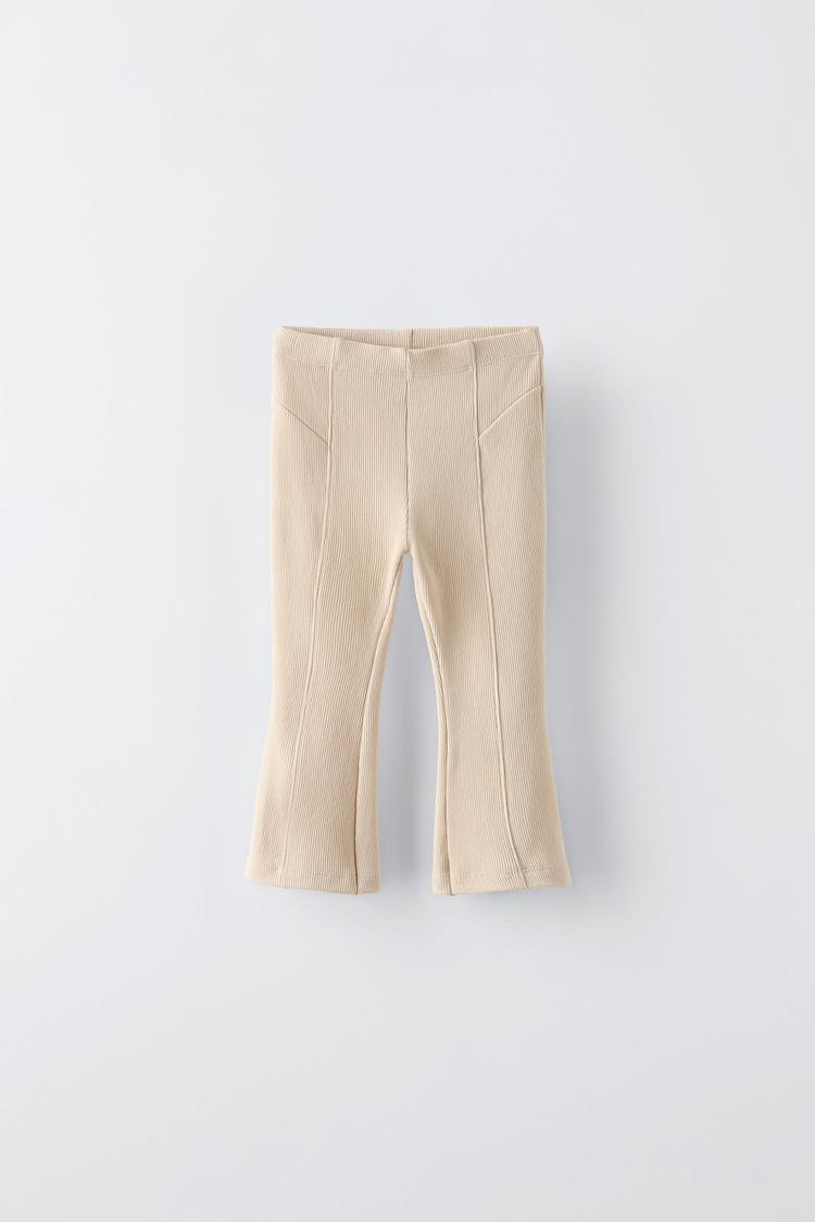 Active Leggings Legging En Ottoman Beige Flared Leggings Trouser