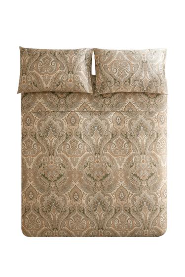 PAISLEY COTTON SATEEN DUVET COVER (300 THREAD COUNT) - Green by Zara