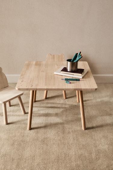BEAR WOODEN TABLE - Light beige by Zara