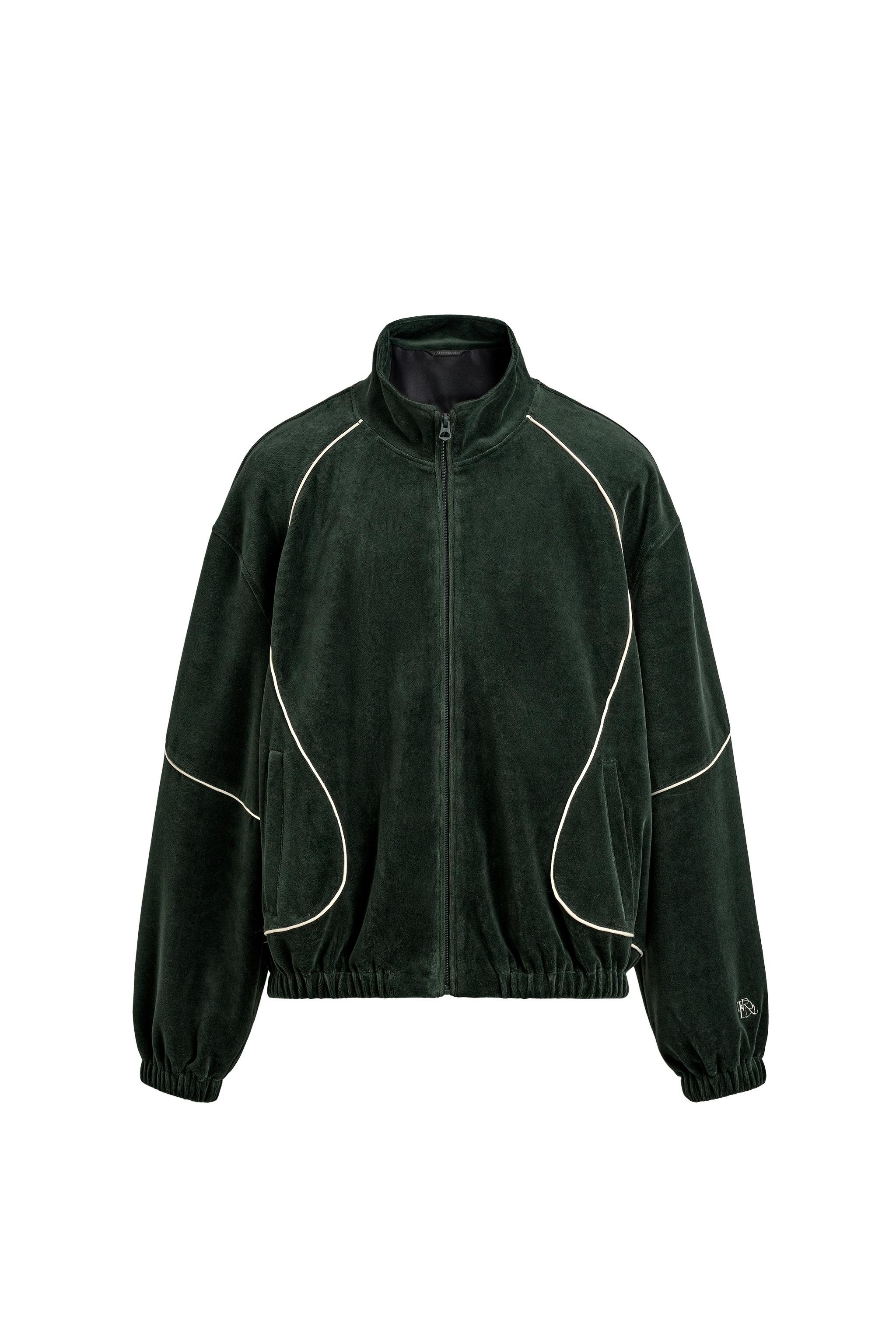 VELOUR JACKET WITH TRIMS
