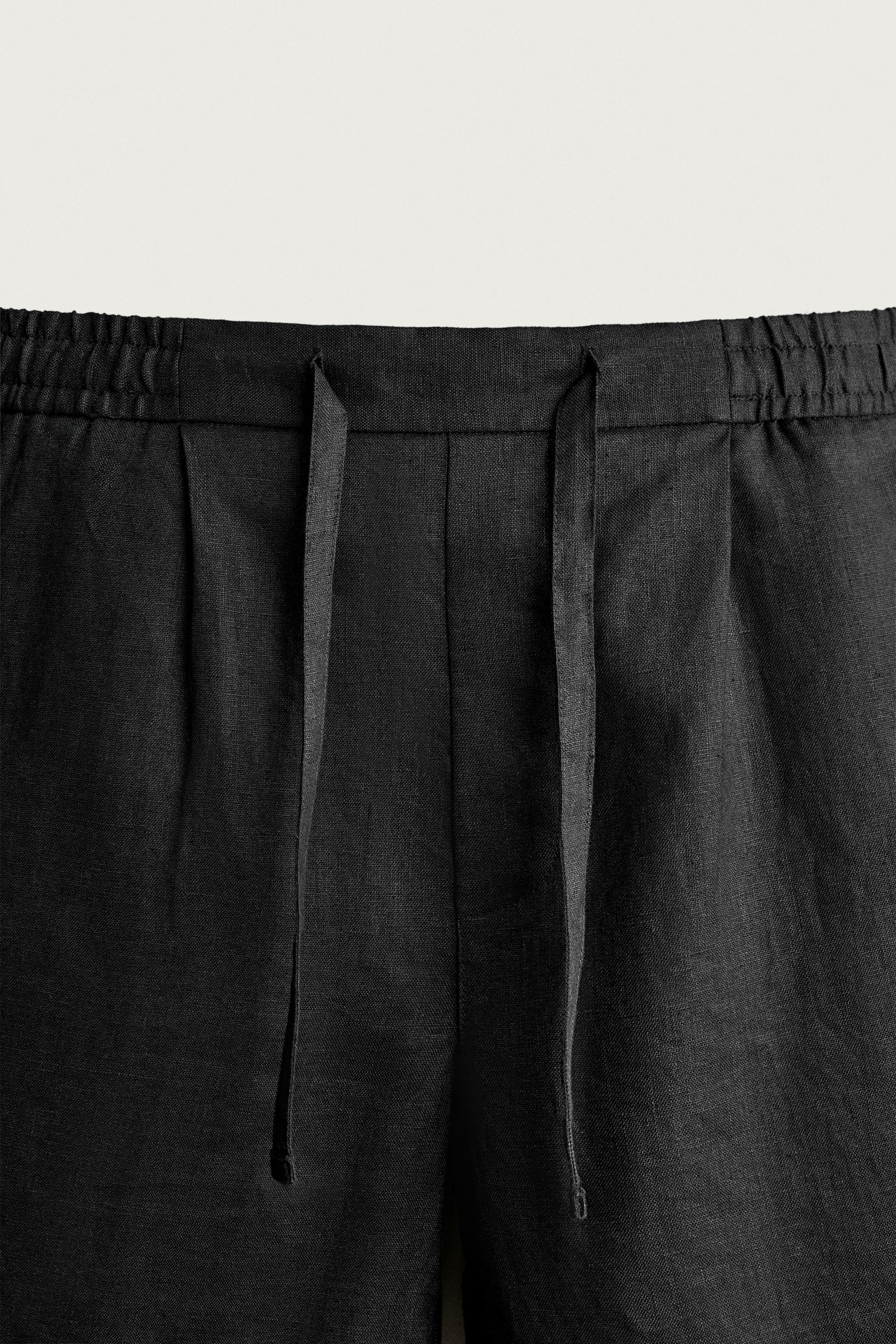 Мужские шорты Zara 100% LINEN RELAXED FIT SHORTS — фото 9