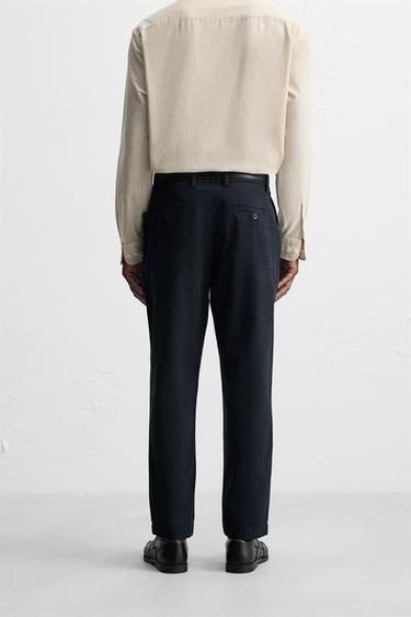 PANTALON CHINO TWILL - Bleu marine de Zara - Image 2