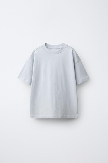 PLAIN SHORT SLEEVE T-SHIRT - Light blue by Zara