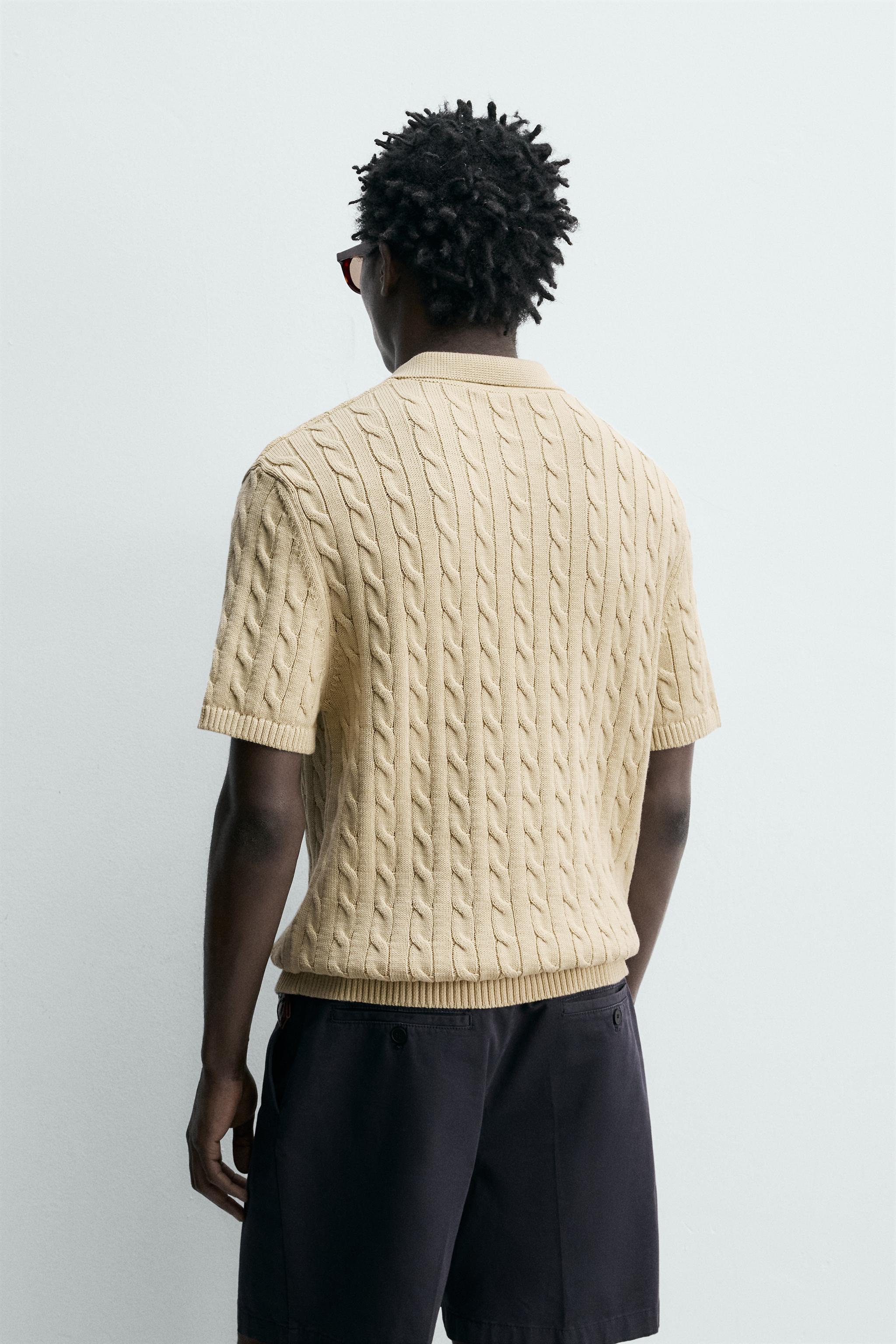 POLO EN MAILLE STRUCTURÉE TRESSES