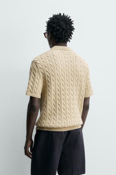POLO EN MAILLE STRUCTURÉE TRESSES - Bis de Zara - Image 2