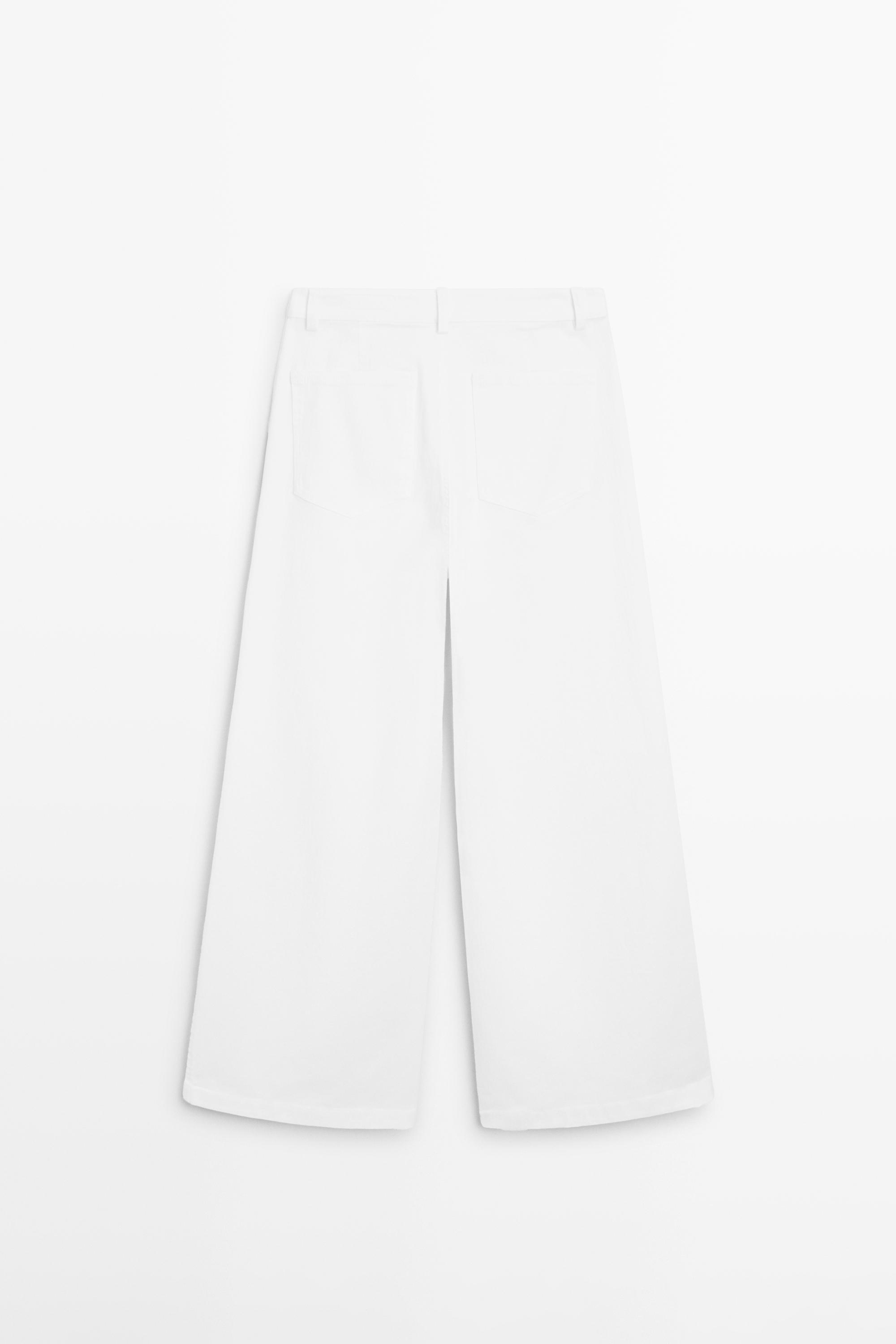 High-waist palazzo jeans