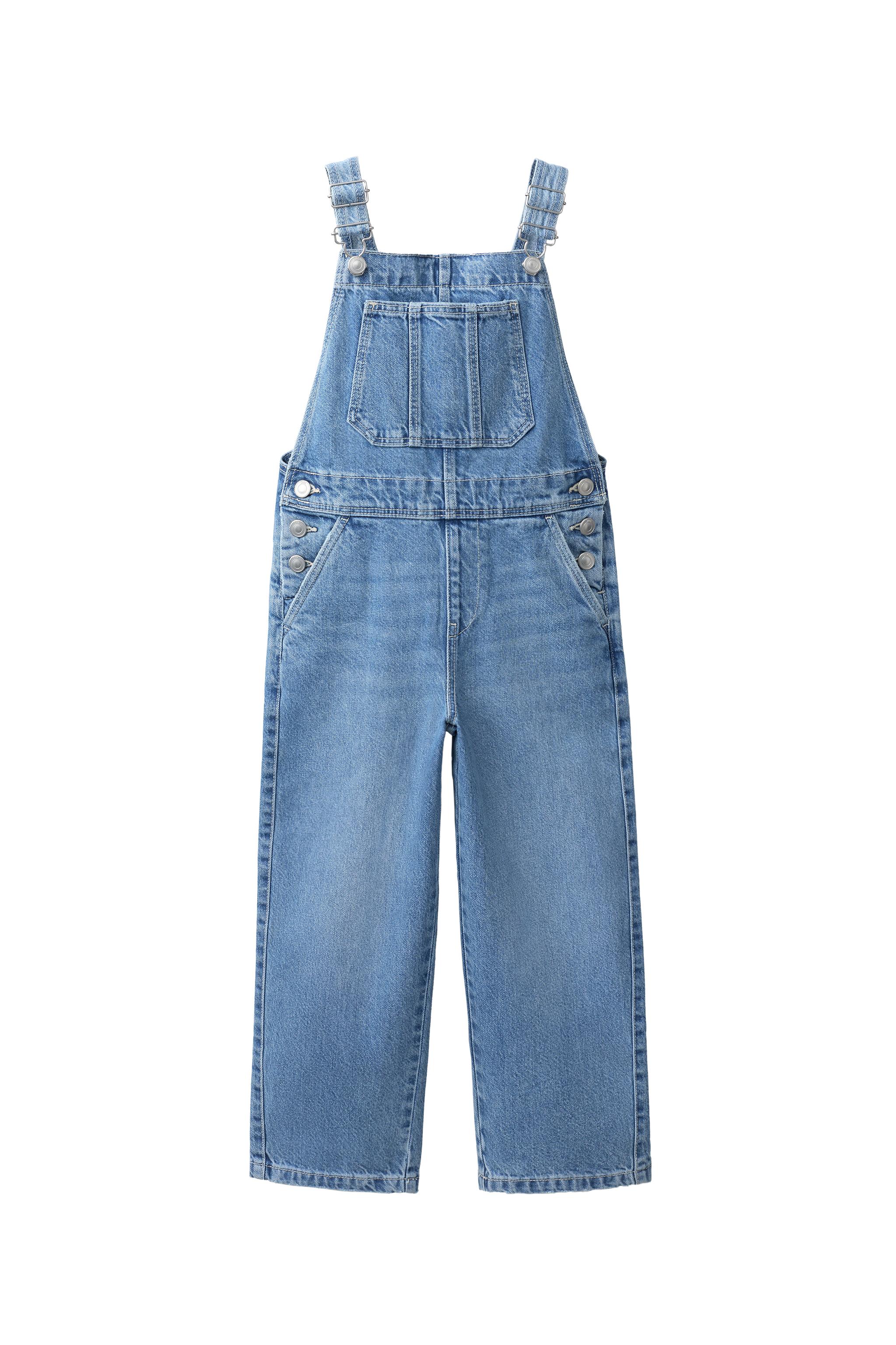 バレルロングデニムオーバーオール - ブルー | ZARA Japan / 日本