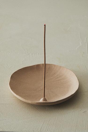 CERAMIC INCENSE BURNER DISH - Beige by Zara - Image 0