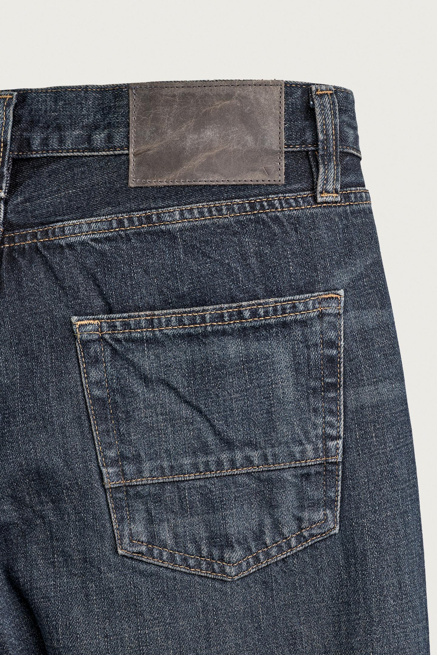 Мужские джинсы Zara Flare Fit, цвет: Синий / Зелёный — фото 9