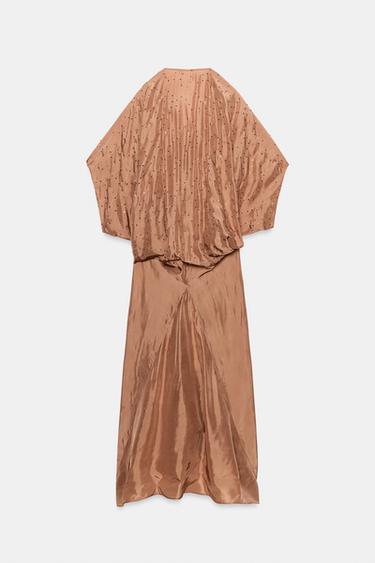 ROBE BRODERIES FANTAISIE ZW COLLECTION LIMITED EDITION - Rose moyen de Zara - Image 5