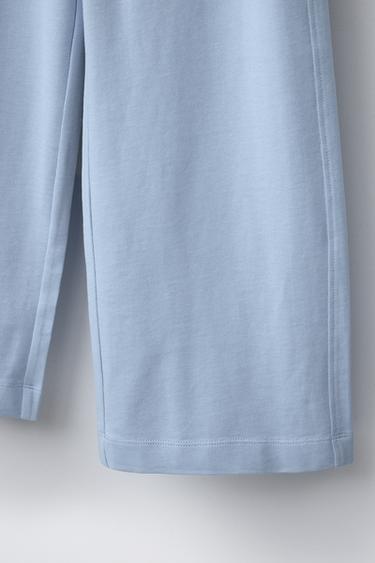 HEAVY WEIGHT WIDE-LEG TROUSERS - Light blue by Zara - Image 3