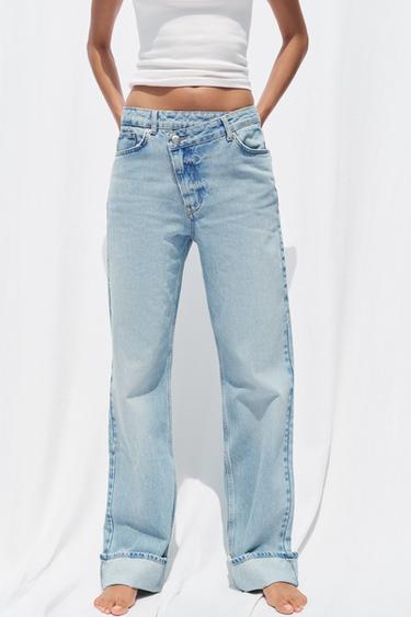 JEAN Z1975 STRAIGHT FULL LENGTH TAILLE HAUTE TAILLE CROISÉE - Bleu clair de Zara - Image 1