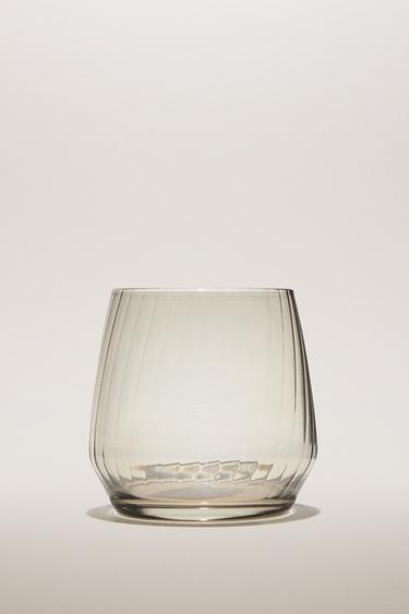 COLOURED GLASS TUMBLER - Greyish by Zara