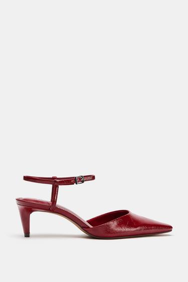 SLINGBACK SHOES - Red by Zara