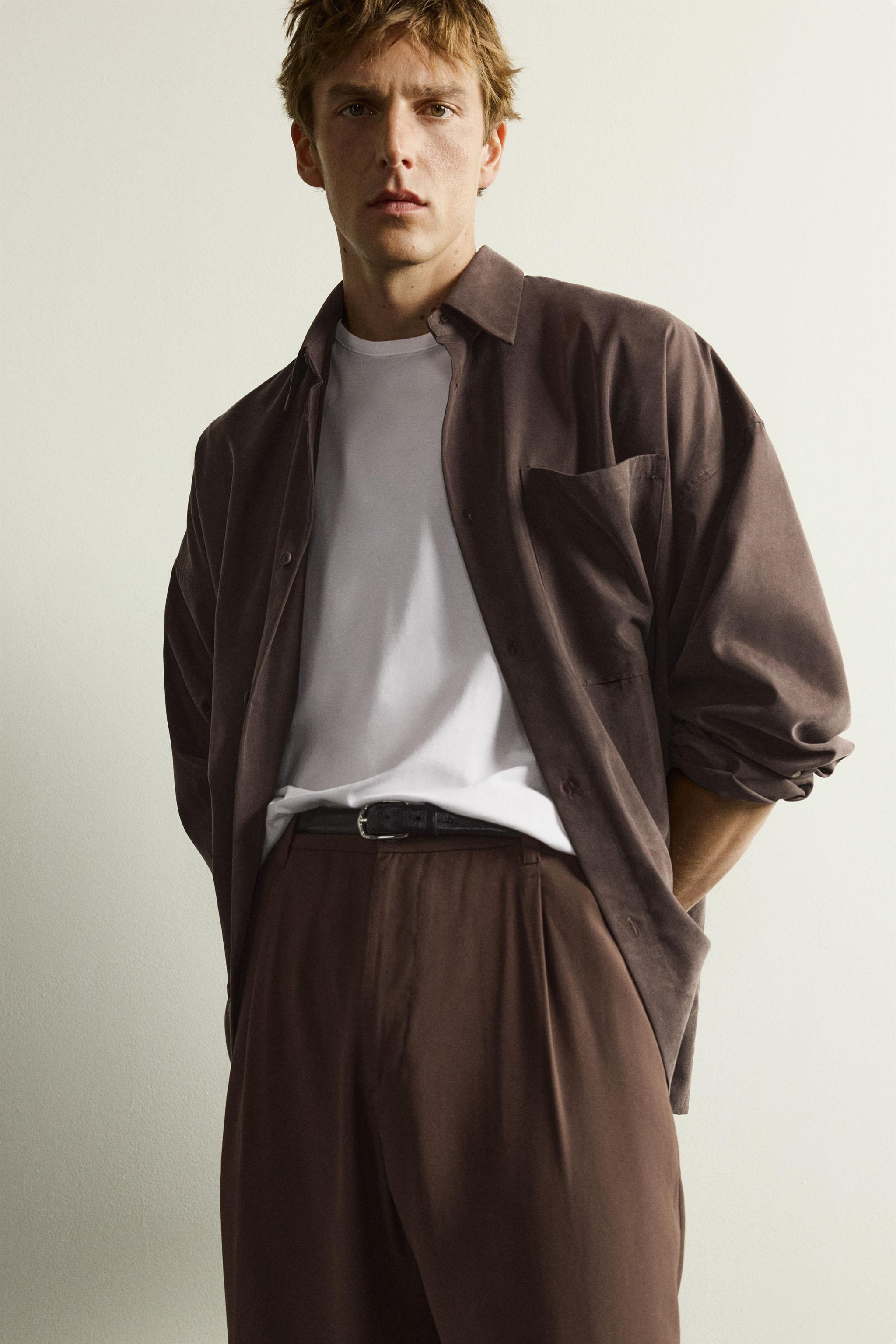 PANTALON FLUIDE COUPE DÉCONTRACTÉE À PLIS