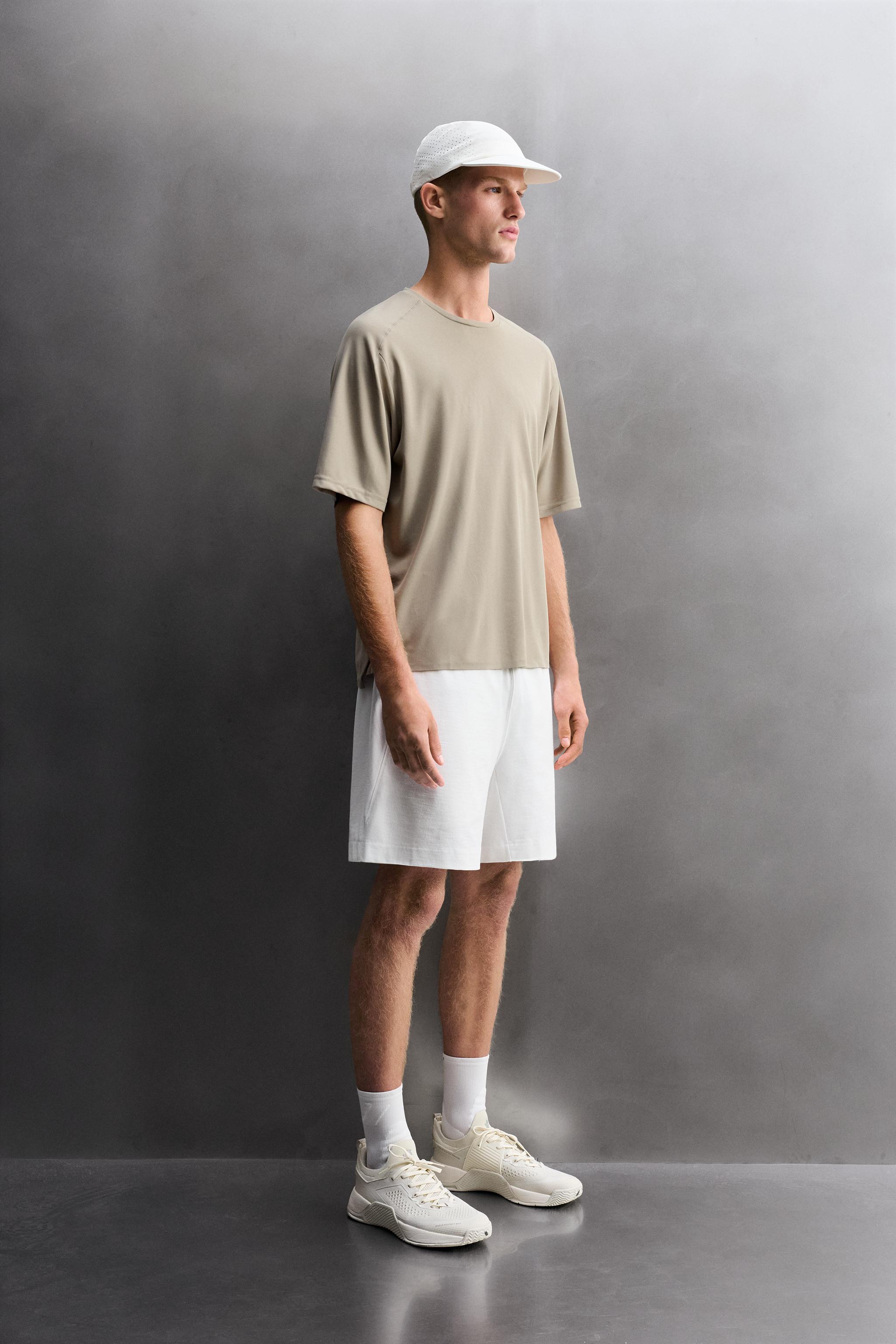 Мужские футболки Zara TECHNICAL PIQUÉ TEXTURE T-SHIRT — фото 4