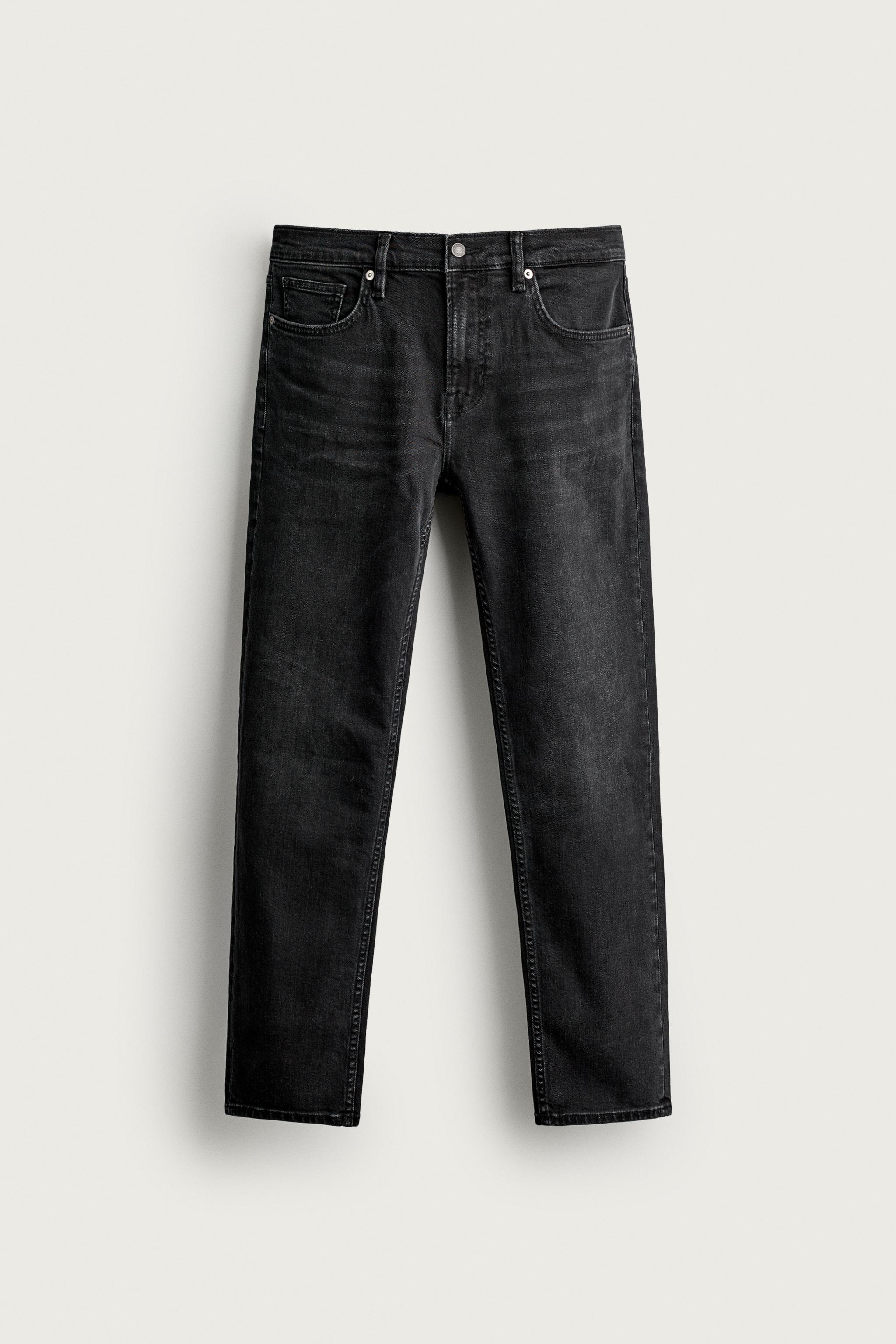 BASIC SLIM FIT JEANS — Charcoal