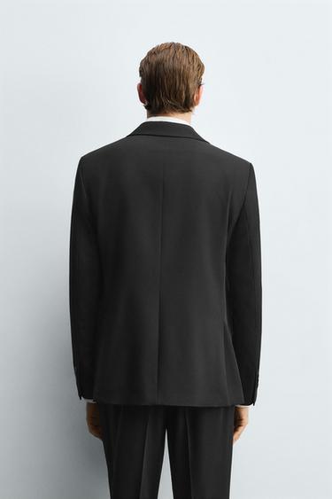 COMFORT DOUBLE-BREASTED SUIT BLAZER - Black by Zara - Image 2