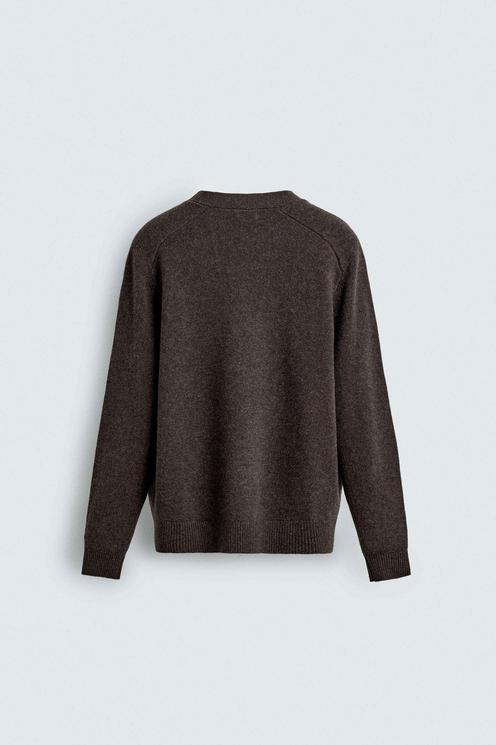 REGULAR FIT WOOL BLEND CARDIGAN