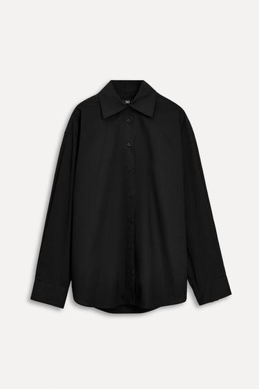 OVERSIZE POPLIN SHIRT 50TH ANNIVERSARY - Black by Zara