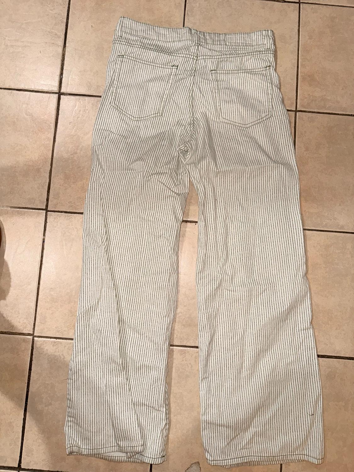 GREEN AND WHITE STRIPED JEANS - Image 2