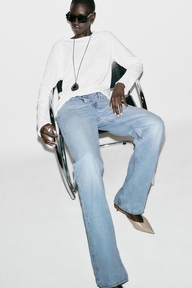WASHED LONG SLEEVE T-SHIRT - White by Zara - Image 2