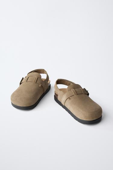 STORIESZ - SPLIT SUEDE CLOGS - Sand Brown by Zara - Image 3