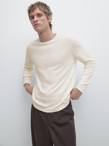 Zara Knit 100% cotton crew neck sweater - 153