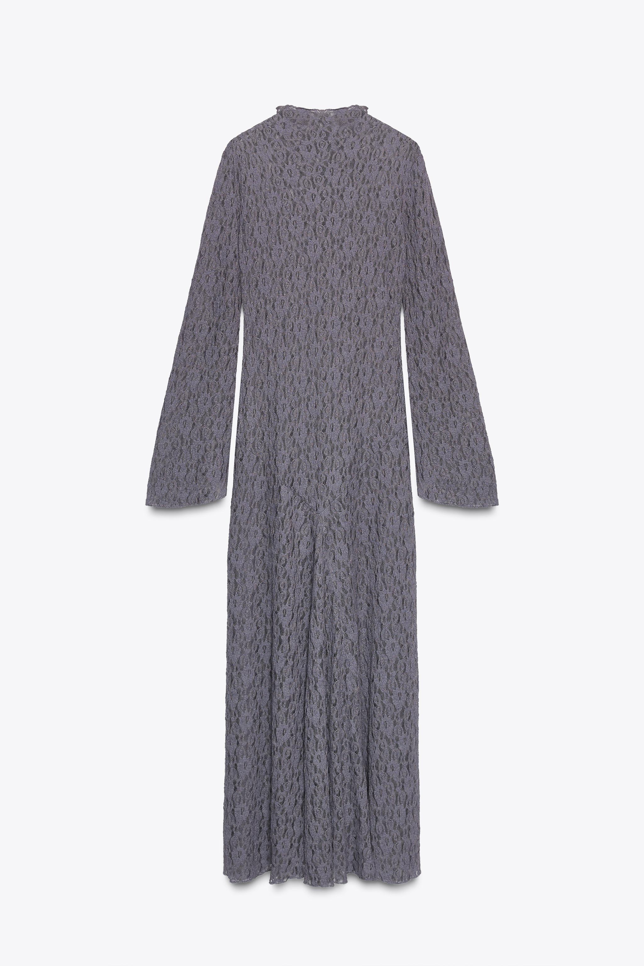 SOFT TOUCH LACE DRESS - Dark purple | ZARA United States