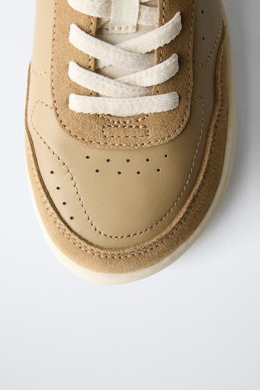 TENNIS EN CUIR BAREFOOT - Marron de Zara - Image 3