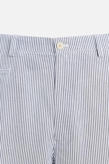 SEERSUCKER TROUSERS - striped by Zara - Image 7