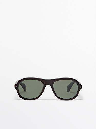 Zara Aviator sunglasses - Dark brown