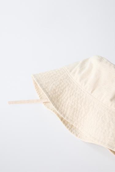 COTTON LINEN BUCKET HAT - Sand by Zara - Image 2