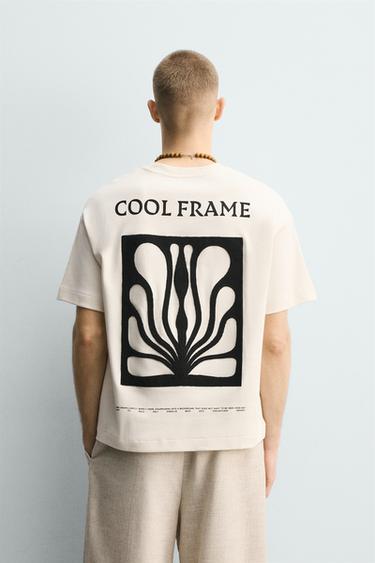 SWEAT INTERLOCK BRODÉ IMPRIMÉ BIMATIÈRE - Écru de Zara - Image 2