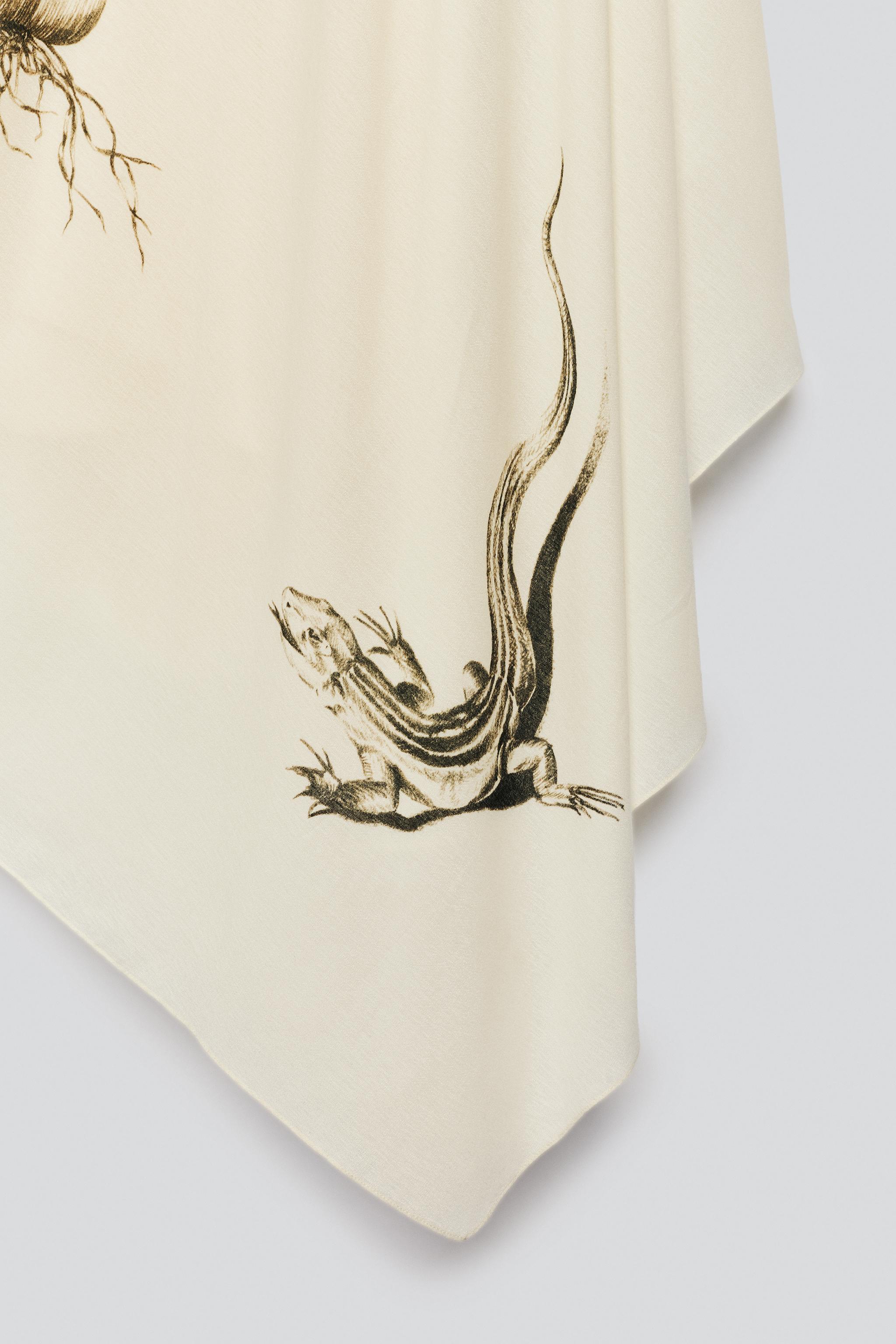 ROBE MI-LONGUE FOULARD