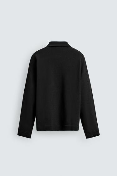 POLO EN MAILLE DE COTON - Noir de Zara - Image 7