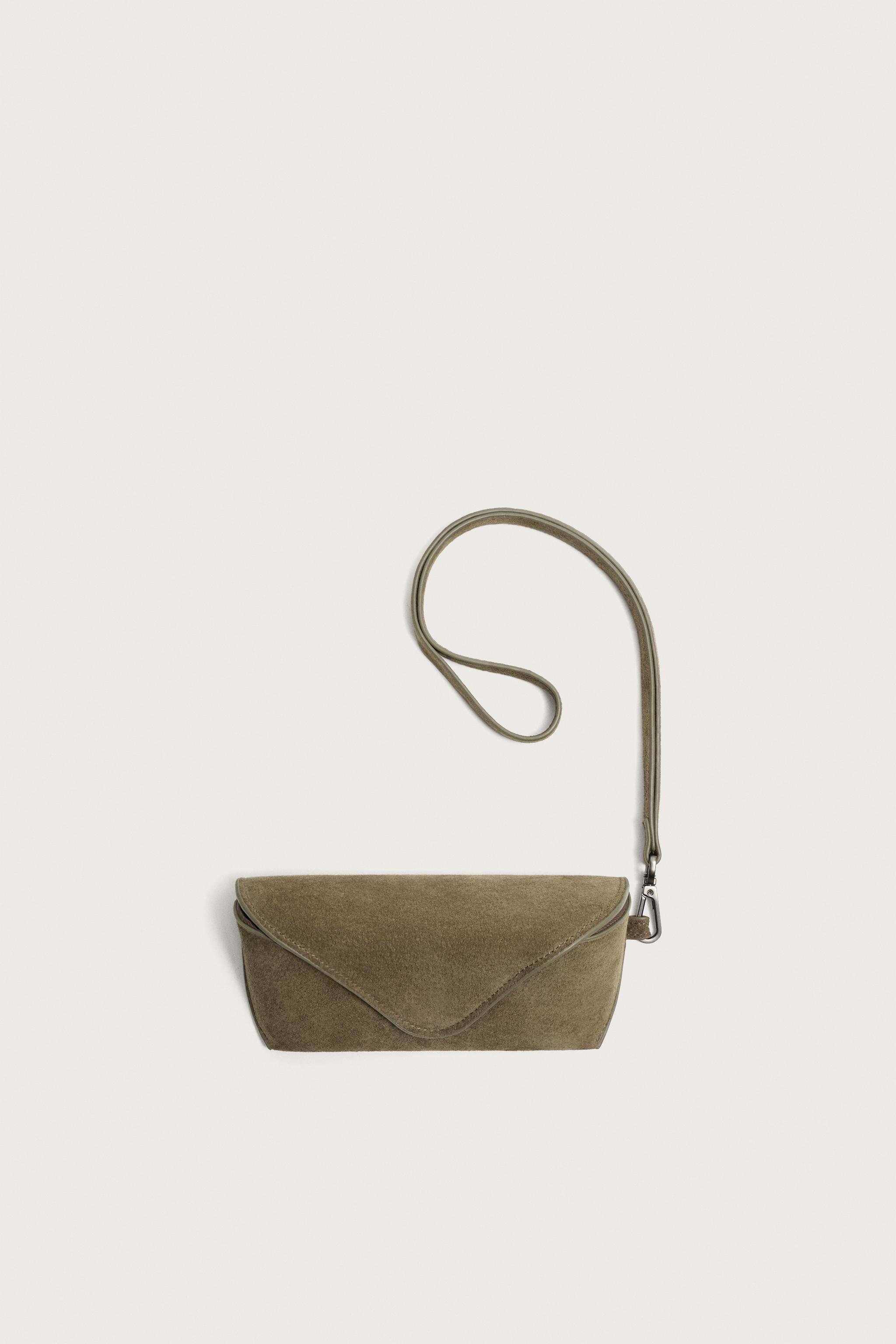 LEATHER GLASSES CASE - Khaki Green | ZARA United States