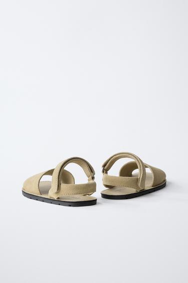 LEATHER SANDALS - Light beige by Zara - Image 5