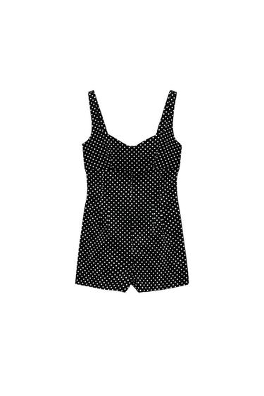 POLKA DOT PRINT SHORT JUMPSUIT