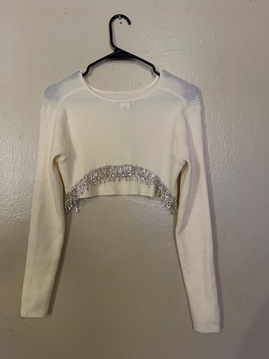 RHINESTONE CROPPED KNIT - Image 2