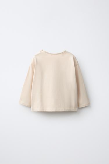 BEAR PRINT T-SHIRT — Light beige 2