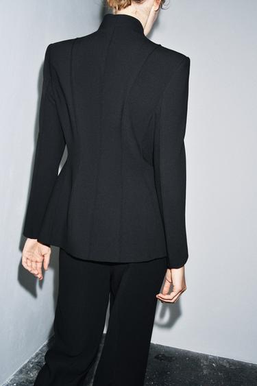 FITTED BLAZER ZW COLLECTION - Black by Zara - Image 3