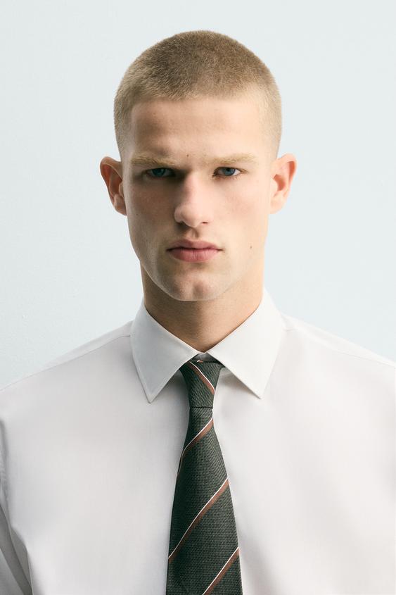 100% SILK STRIPED JACQUARD TIE from Zara - $79.90