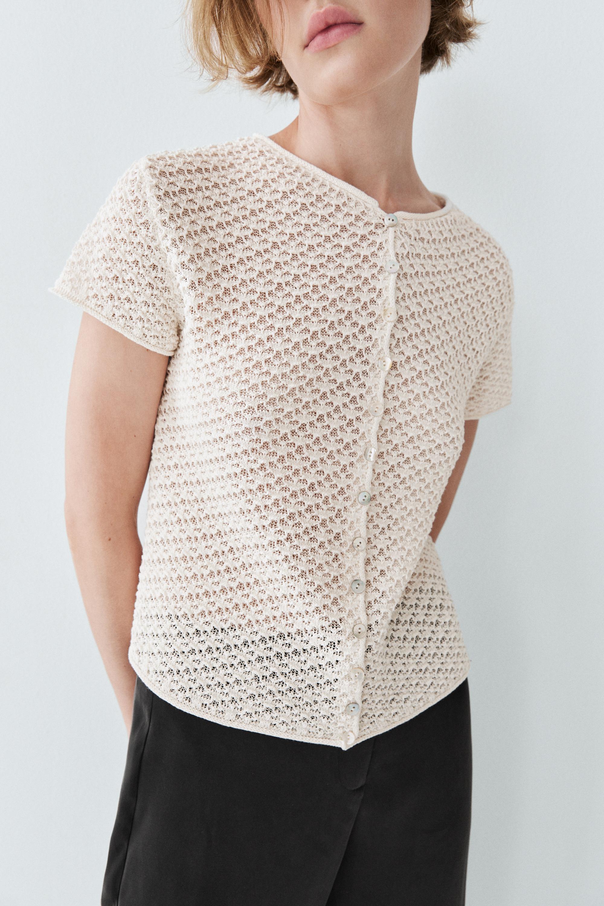 Cardigan en maille crochet