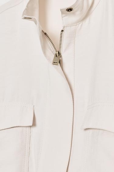 FLOWING HIGH NECK SHIRT - Sand by Zara - Image 7