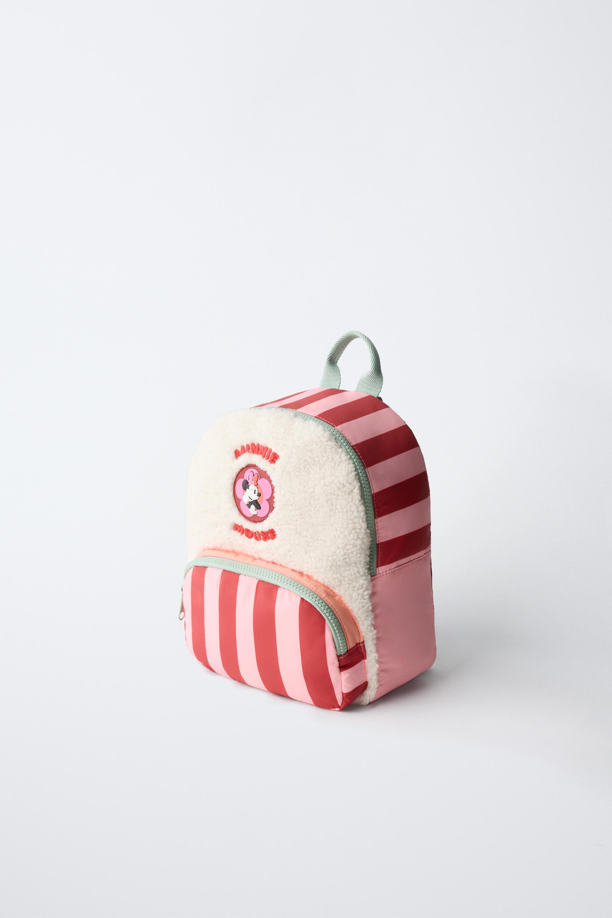 MINNIE MOUSE © DISNEY FAUX SHEARLING BACKPACK - Pink | ZARA United