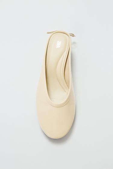 باليرينا جلد بدون كعب -  الخاص بـ Zara